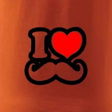 i love mustache - obrys