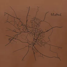 Černobílá mapa Blatná