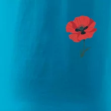 Vlčí mák kreslený na prsu