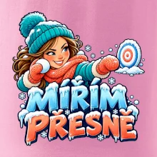 Rodinná vánoční trička - Mířím přesně máma sněhová bitva