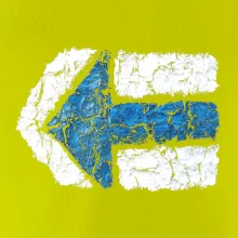 Párová turistická značka modrá