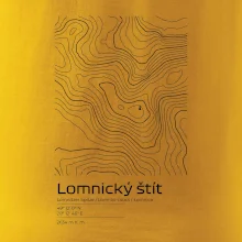 Lomnický štít - vrstevnice v obdélníku