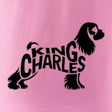 Kavalír king Charles španěl nápis v těle