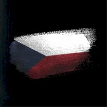 Česká vlajka okousaná