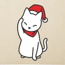 Vánoční kočka mávající