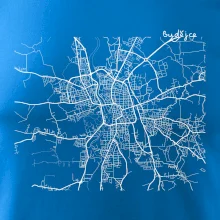 Mapy měst černobílé Budějce