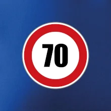Dopravní značka - omezení rychlosti 70