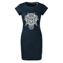 Steampunk sova černobílá