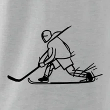 Kreslený hokejista tučnou fixou