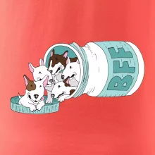 Bullterrier Friends Forever zelené (Pecka design)