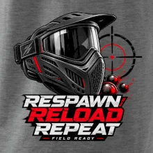Paintballová maska respawn reload repeat