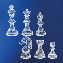 Šachové figurky kreslené