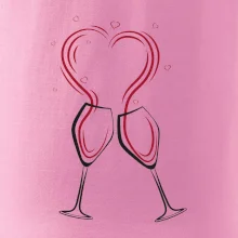 Víno je láska - srdíčka