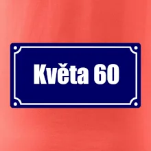 Jméno a věk - uliční cedule - modrá