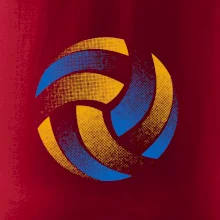 Volejbalový míč rastr barevný