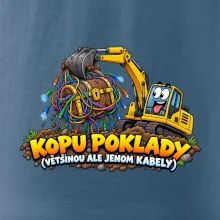 Bagrista kope poklady a kabely