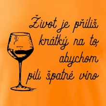 Život je příliš krátký - sklenička Život je příliš krátký - sklenička