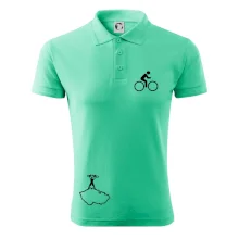 Mapa ČR + kolo na prsu