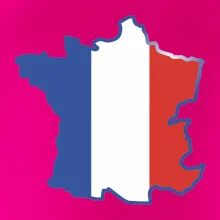 Francouzská vlajka mapa obrys