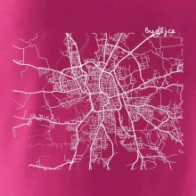 Mapy měst černobílé Budějce