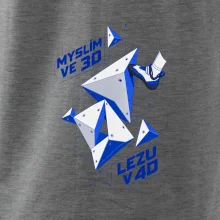 Bouldering myslím ve 3d lezu v 4d