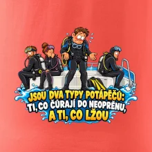 Dva typy potápěčů v neoprenu