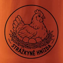 Strážkyně hnízda slepice v emblému