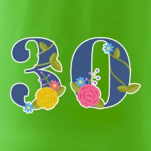 Květinové číslo kreslené - 30