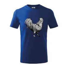 Kohout kreslený černobílý