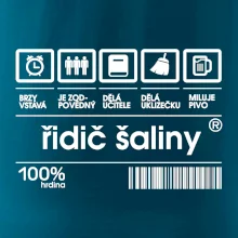 Čárový kód - řidič šaliny