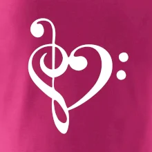 Houslový klíč srdce