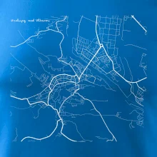 Černobílá mapa Kralupy nad Vltavou