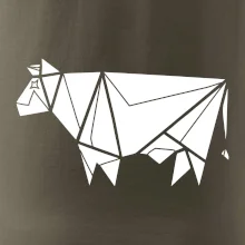 Origami kráva z boku