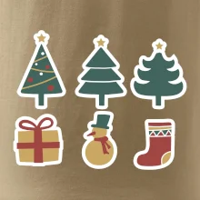 Vánoční sada - stromky a dárky