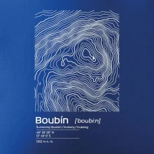 Boubín - vrstevnice v obdélníku