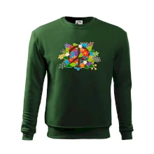 Peace symbol prorostlý květinami