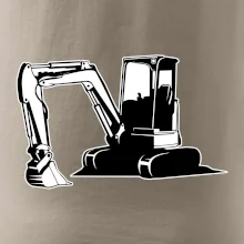 Bagr bez nápisu černobílý