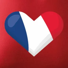 Francouzská vlajka srdce Francouzská vlajka srdce