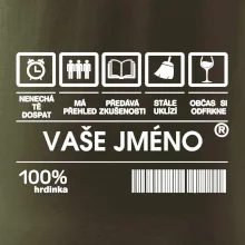 Vaše jméno - čárový kód