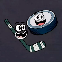 Parové triko - Puk a hokejka