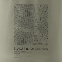 Lysá hora - vrstevnice v obdélníku