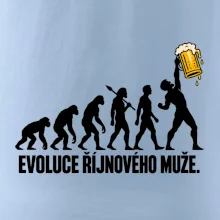Evoluce říjnového muže s velkým půllitrem piva