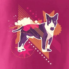 Pes abstrakce fialový