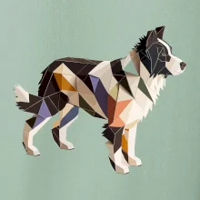 Border colie slepená z papíru