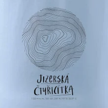Jizerská čtyřicítka - vrstevnice v kruhu