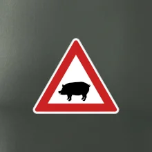 Dopravní značka - Pozor prase domácí