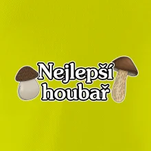 Nejlepší houbař - nápis s houbama