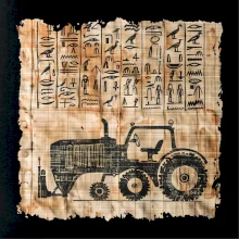 Egyptské hieroglyfy traktor
