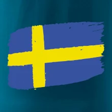 Švédsko vlajka štětkou