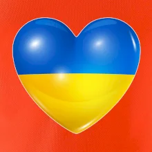 Ukrajina srdce vlajka